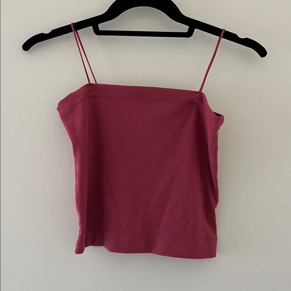 American Eagle Outfitters Ribbed Rose Colored Top
